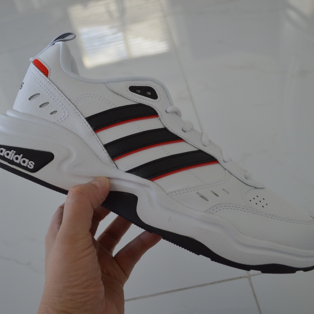Adidas strutter leather white sneaker shoes men nw - Picture 3 of 14